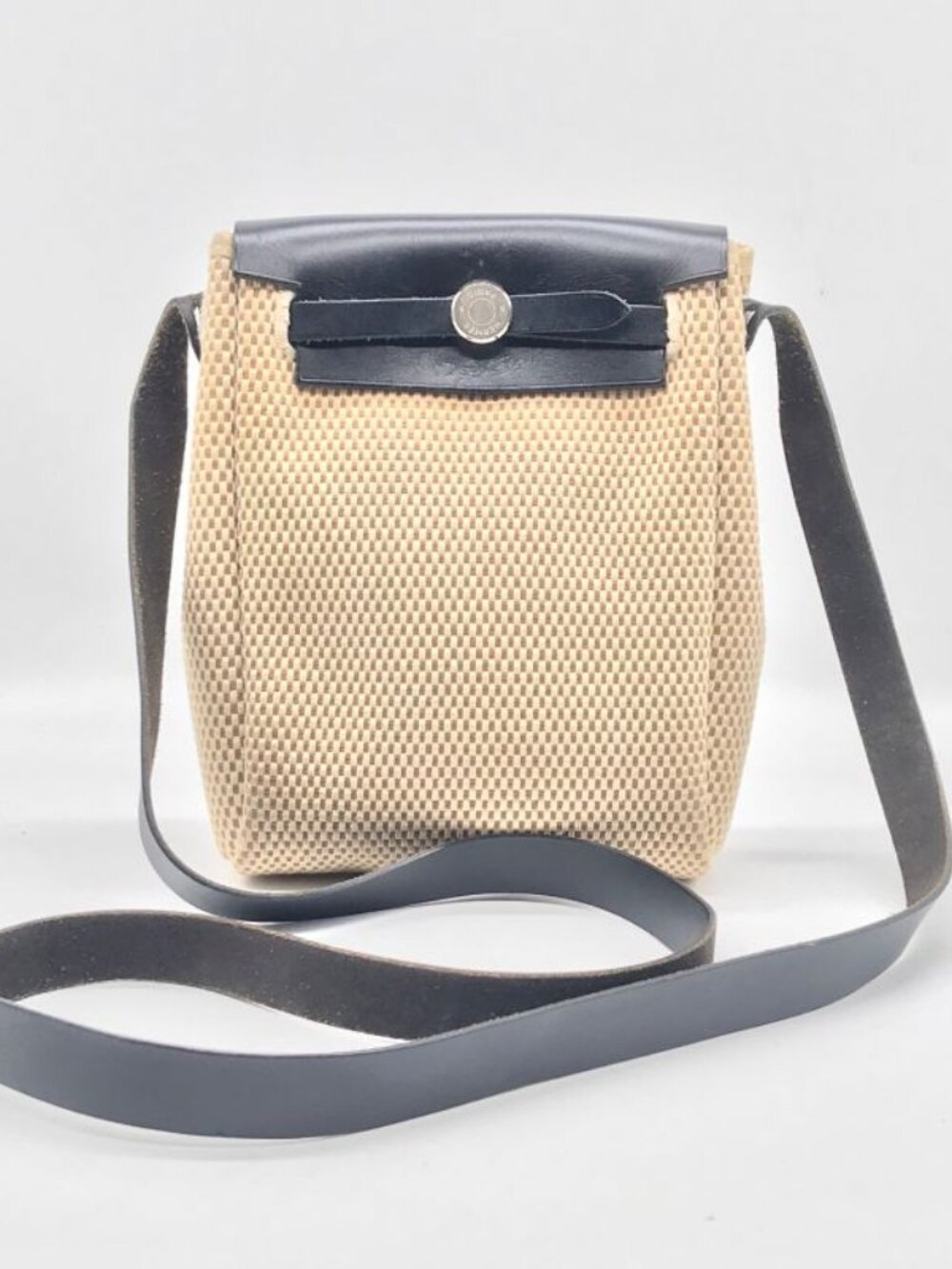 Hermes Herbag TPM Toile Ash Shoulder Bag Price Negotiation Welcome